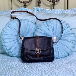 Dooney and Bourke Black Samba Leather Crossbody